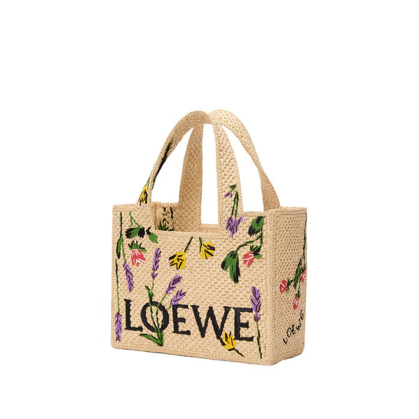 Sac LOEWE Font en raphia et cuir | Printemps.com (FR & UK)