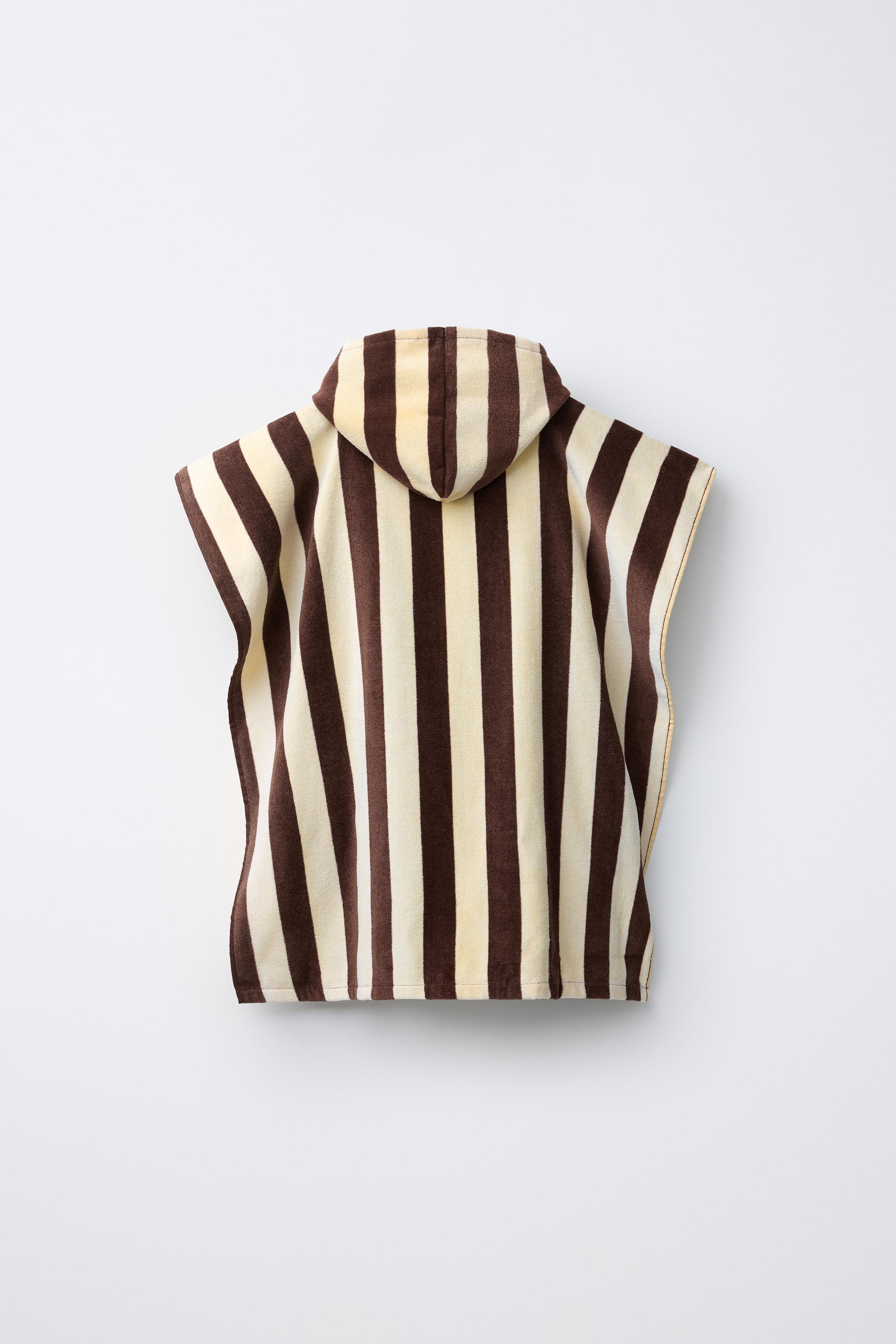 STRIPED TOWEL PONCHO | Zara US