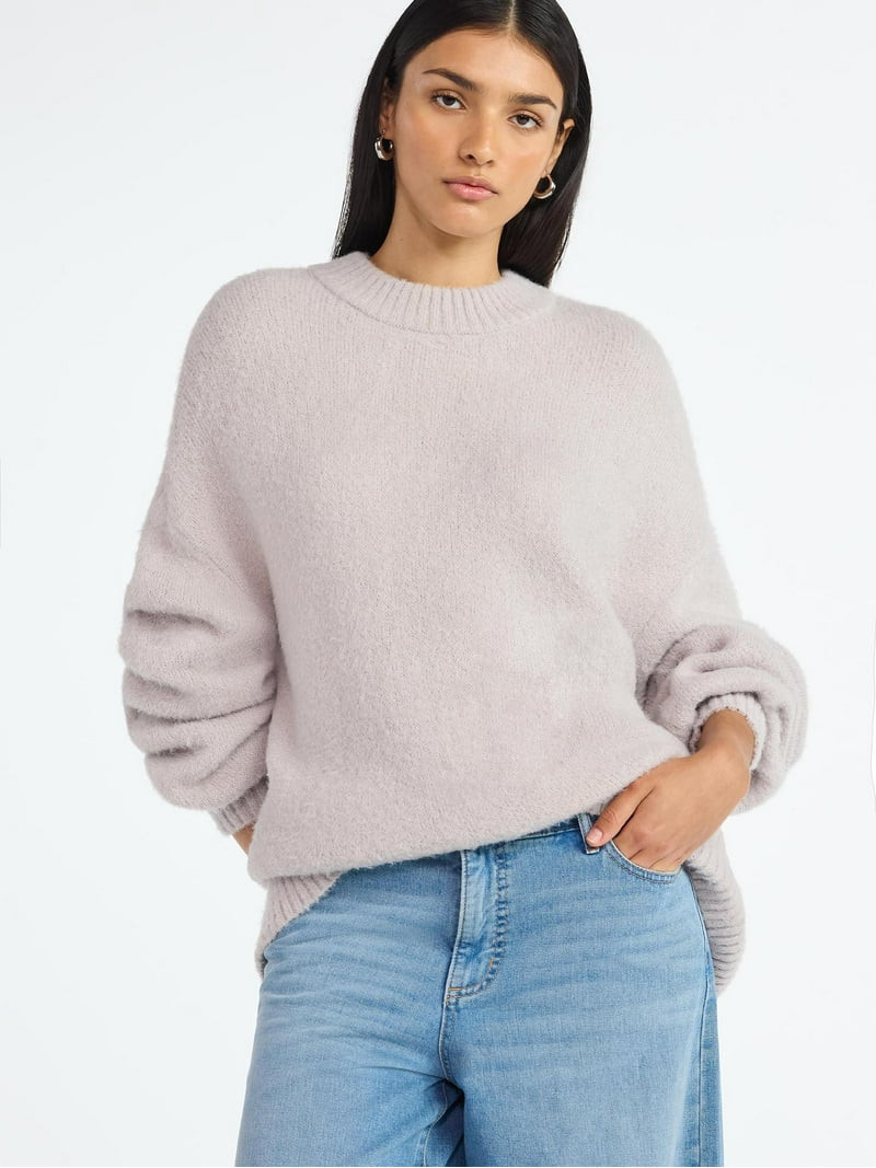 Scoop Women's Tunic Sweater with Long Sleeves, Midweight, Sizes XS-XXL | Walmart (US)