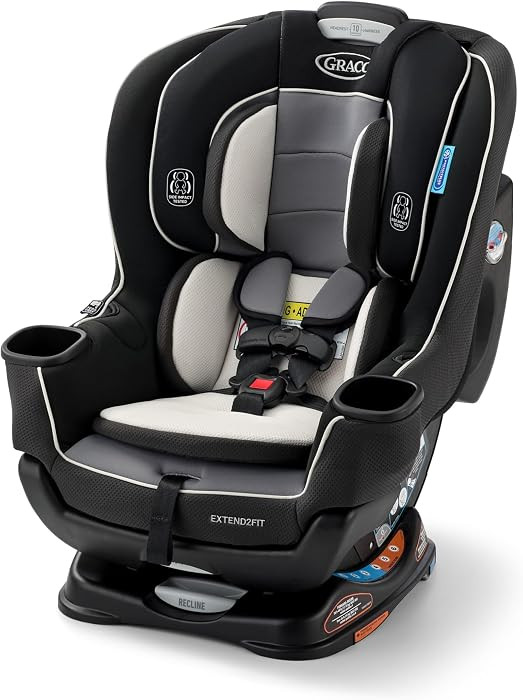 Graco Extend2Fit 2-in-1 Convertible Car Seat, Gotham | Amazon (US)