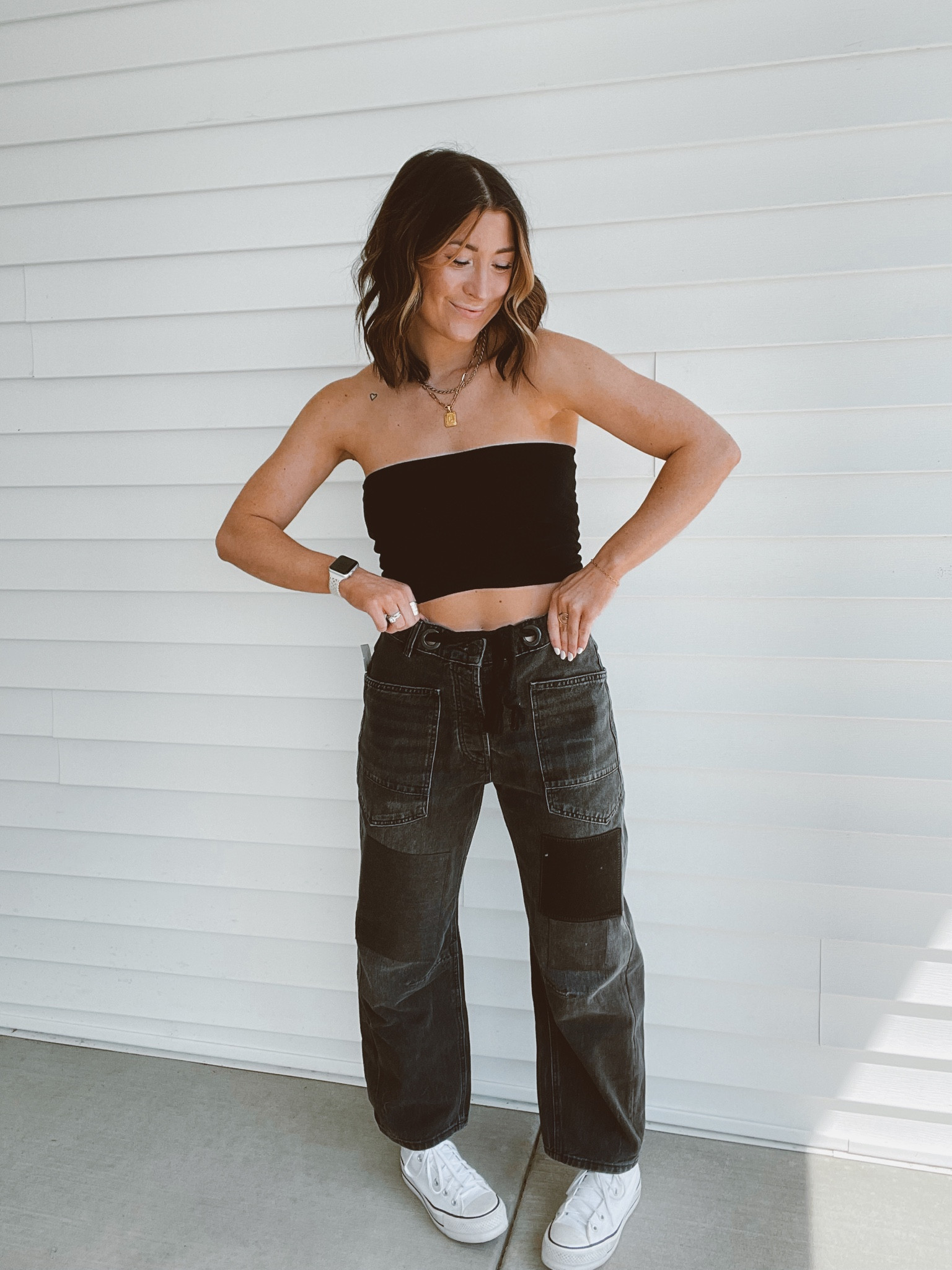 These jeans from Free People are my new favorites! I love that they give a trendy but chic look! They do run big so I suggest sizing down. 

#LTKSeasonal #LTKsalealert #LTKFind