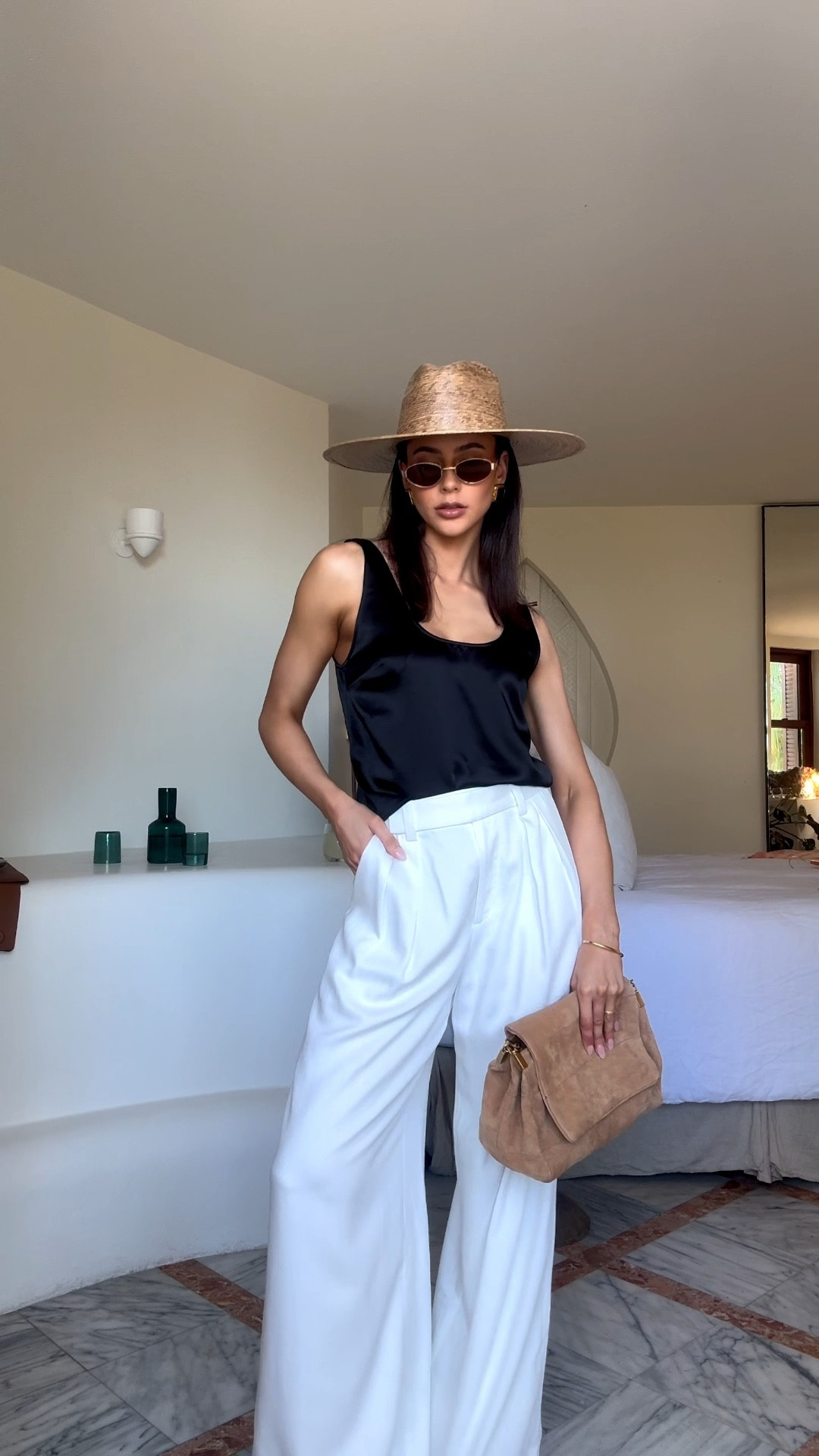 Summer classics. White pants. Sun hat  

#LTKtravel #LTKstyletip #LTKaustralia