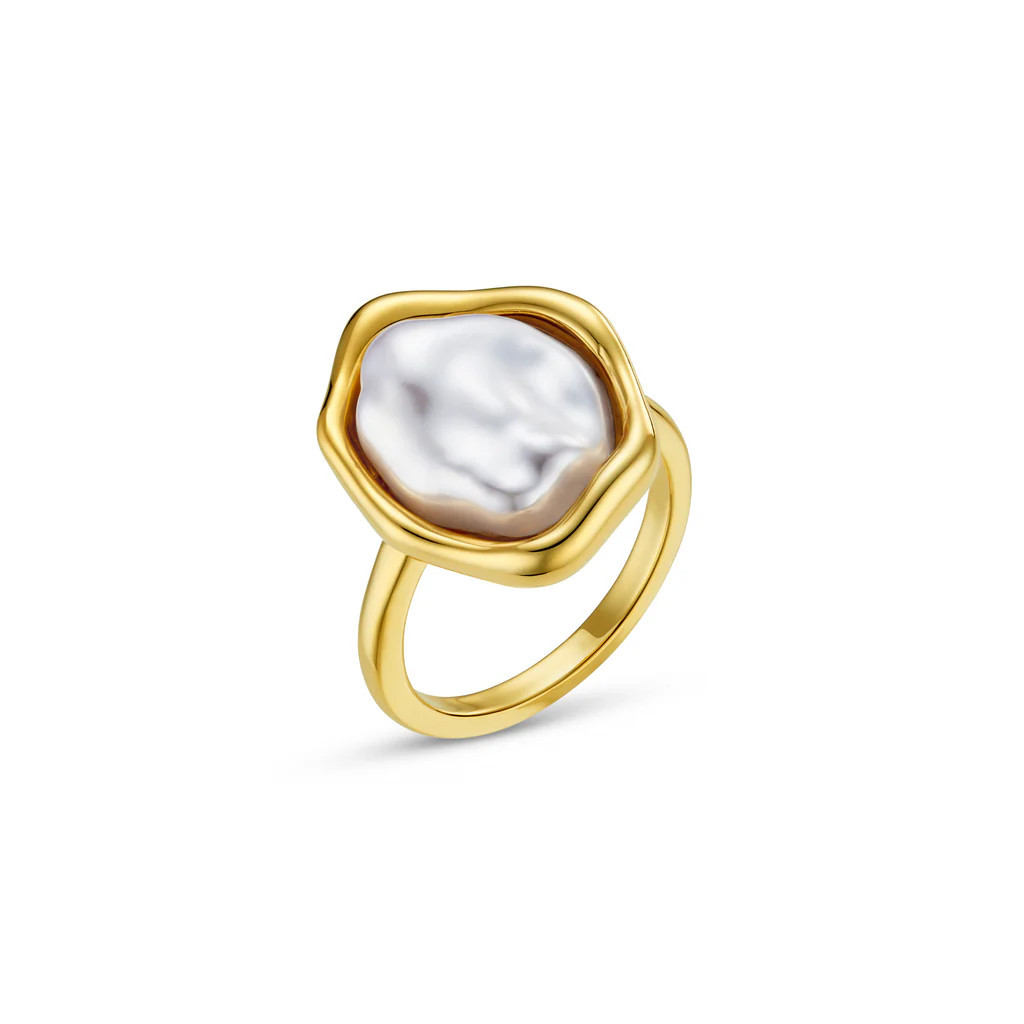 Organic Molten Pearl Ring | Orelia