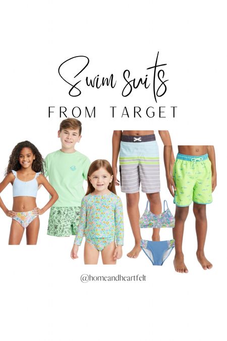 Bright spring colored swim suits for kids! 💚💕🤍

#LTKsalealert #LTKSeasonal #LTKswim