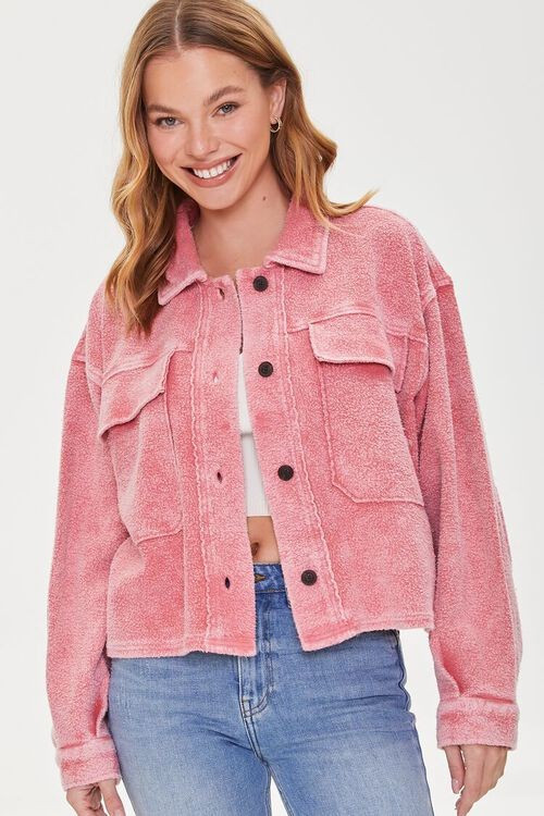Reverse Fleece Drop-Sleeve Jacket | Forever 21 (US)