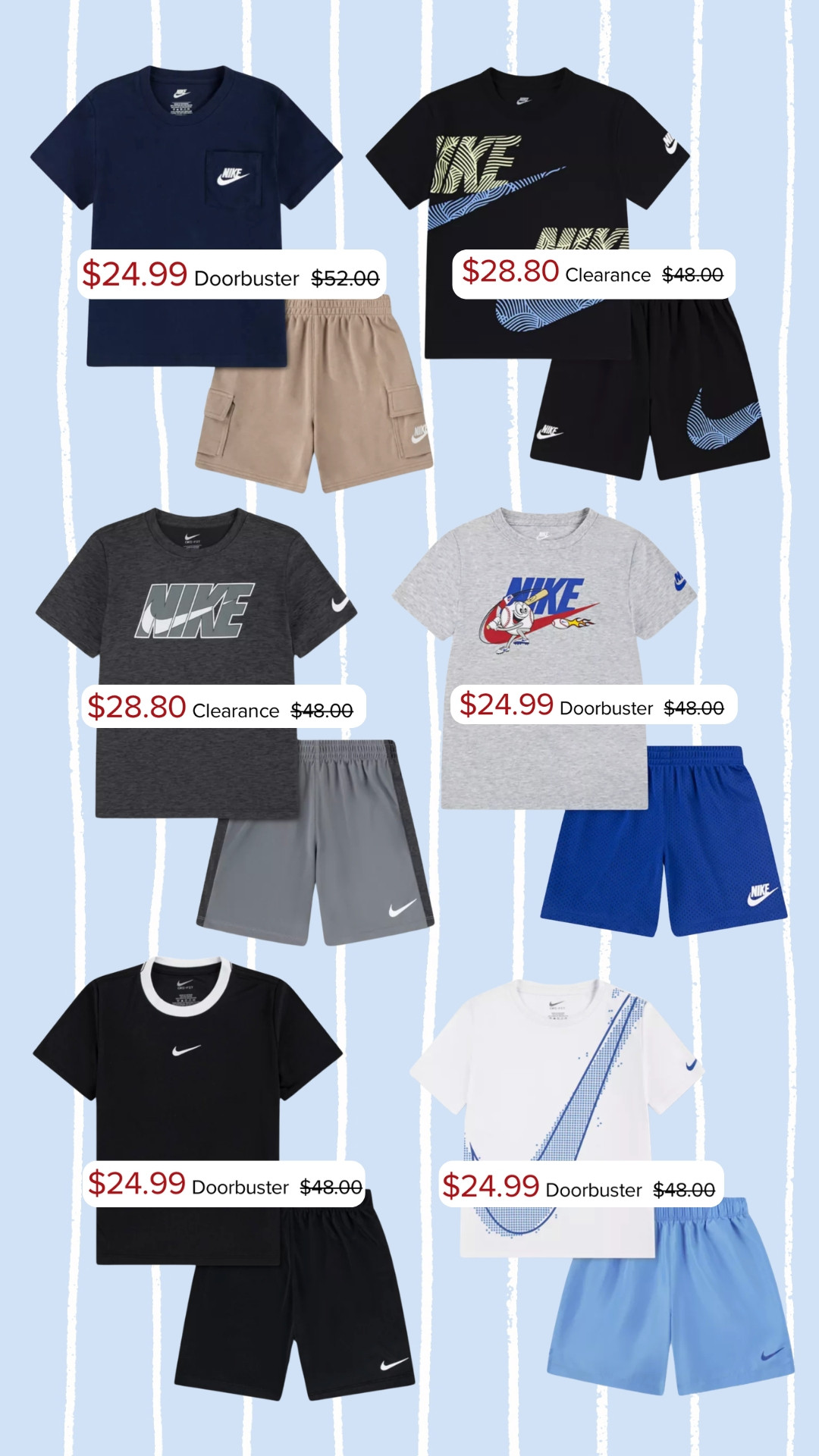 these half off nike sets are perfect for back to school!!

boys clothing | nike | sale  

 #LTKmomlife #LTKSaleAlert #LTKKids