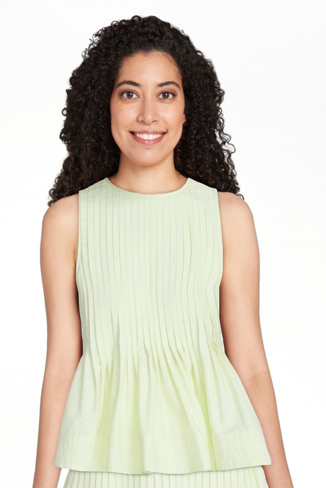 Free Assembly Women's Sleeveless Pintuck Peplum Top, Sizes XS-XXL | Walmart (US)