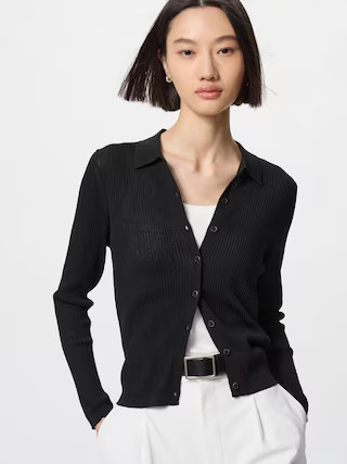 Women's Ribbed Polo Cardigan Black 2XL UNIQLO US | UNIQLO (US)
