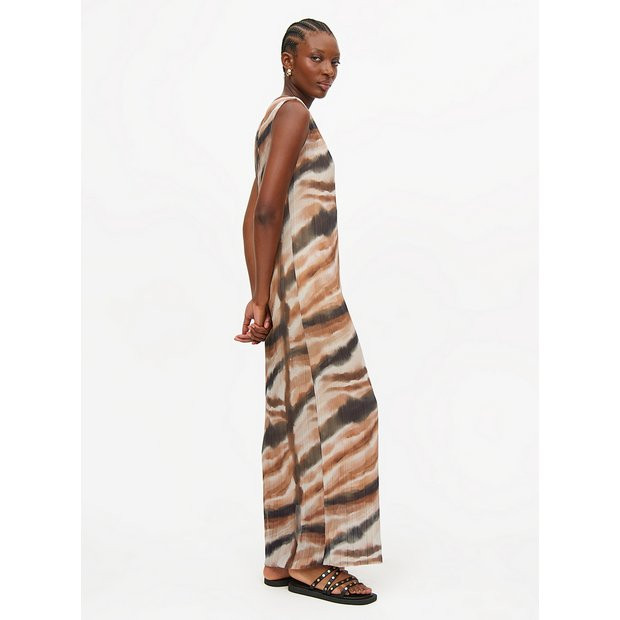 Buy Natural Abstract Sleeveless Maxi Column Dress 12 | Dresses | Tu | Tu Clothing