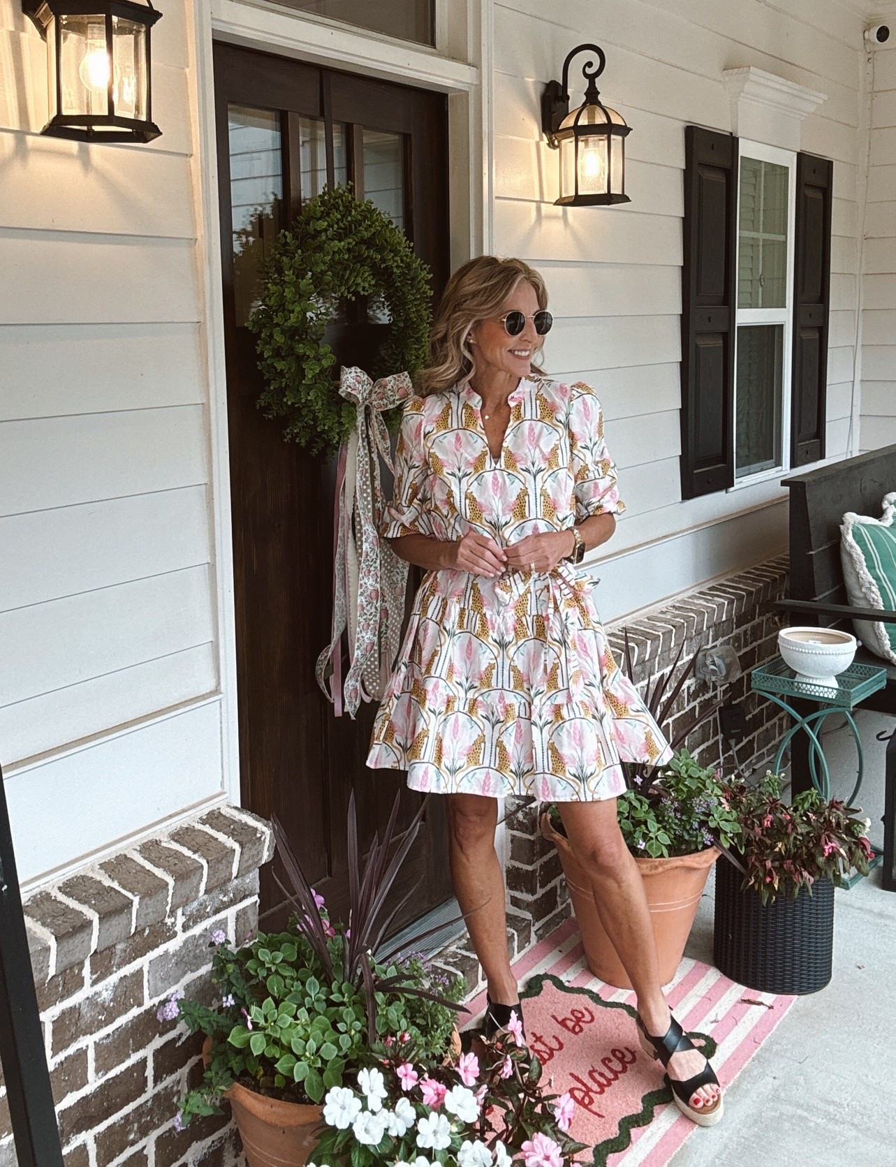 A @belk sale you don’t want to miss!! This $31 lovely Crown and Ivy mini dress with 3/4 puff sleeves belted waste to offer a beautiful chic look all day long has pockets perfect for Work wearing a size small. (Linked up so many)