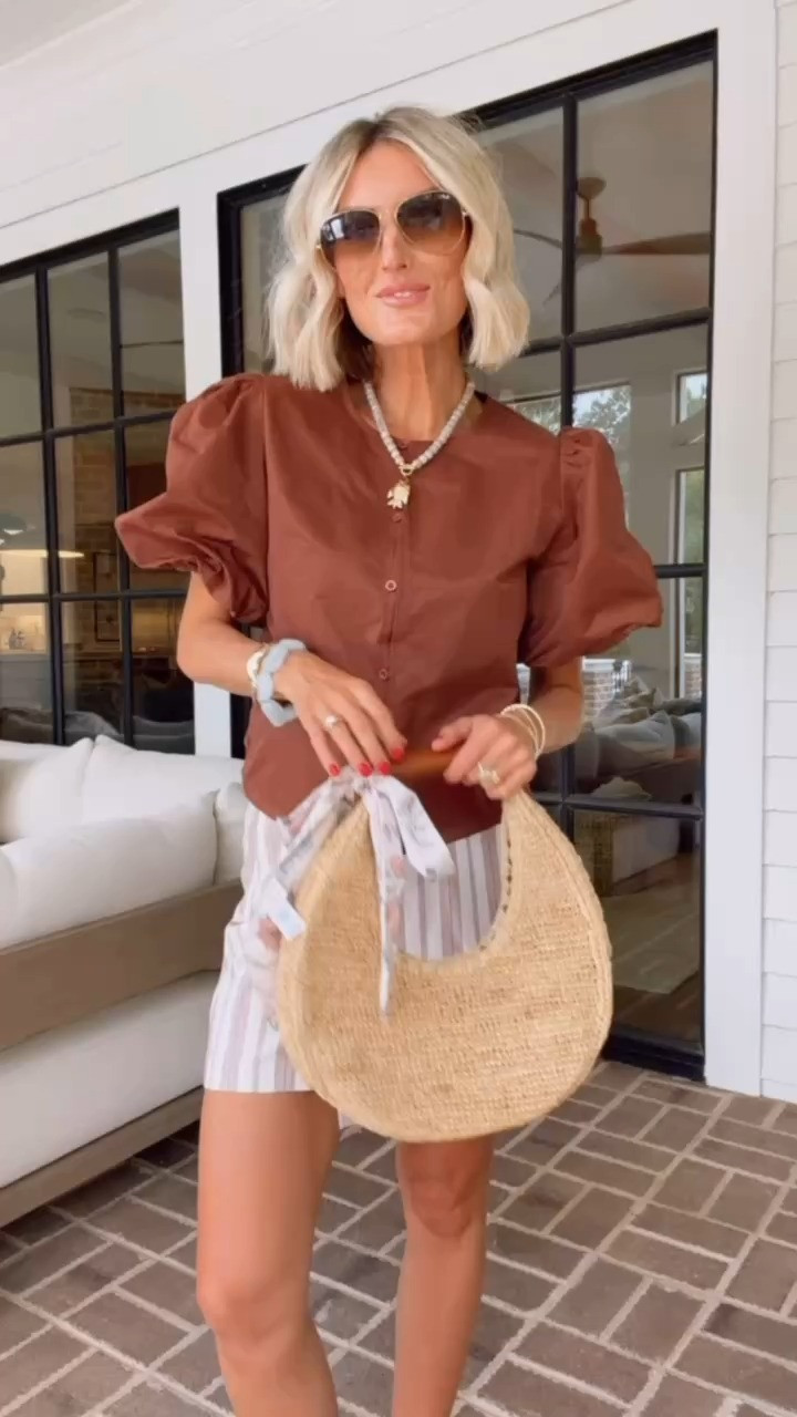 These are some great versatile summer pieces! The top is such a great amazon find and this skirt is from target! Both are at such great prices. Wearing S top and XS bottoms

Loverly grey, brown blouse puff sleeve, striped linen wrap skirt, summer style, amazon fashion finds, target fashion finds, womens style under 20 

 #LTKSeasonal #LTKSaleAlert