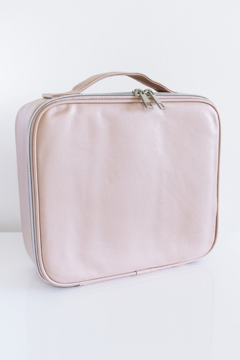 No Time To Spare Blush Makeup Bag | The Pink Lily Boutique
