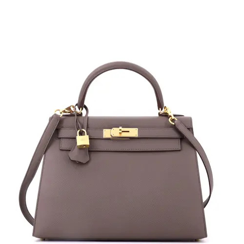 Pre-Owned Hermes Kelly Handbag Grey Epsom with Gold Hardware 28 at Nordstrom, Size Small | Nordstrom