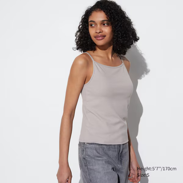 AIRism Cotton Boat Neck Bra Camisole | UNIQLO US | UNIQLO (US)