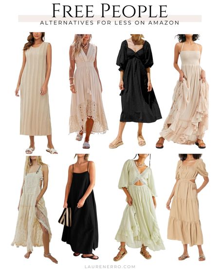 Free people dress alternatives on Amazon!
.
.
.
Flowy dresses, dress dupe, free people lookalike, midi dress, maxi dress