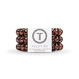 TELETIES - Animal Print Hair Ties - Hair Coils - 3 pack (Large, Tortoise) | Amazon (US)