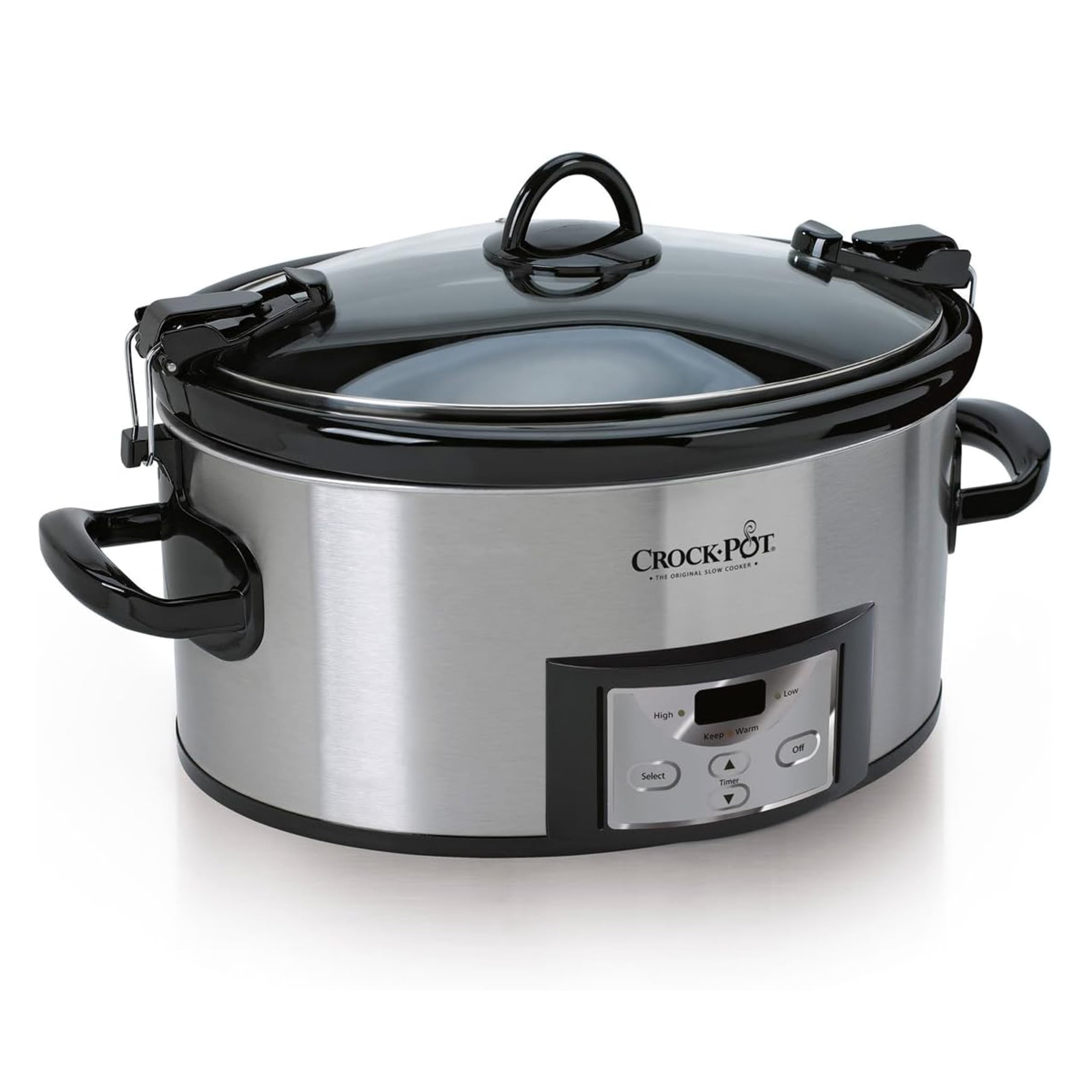 Crock-Pot 6 Quart Cook & Carry Programmable Slow Cooker with Digital Timer Stainless Steel (CPSCV... | Amazon (US)