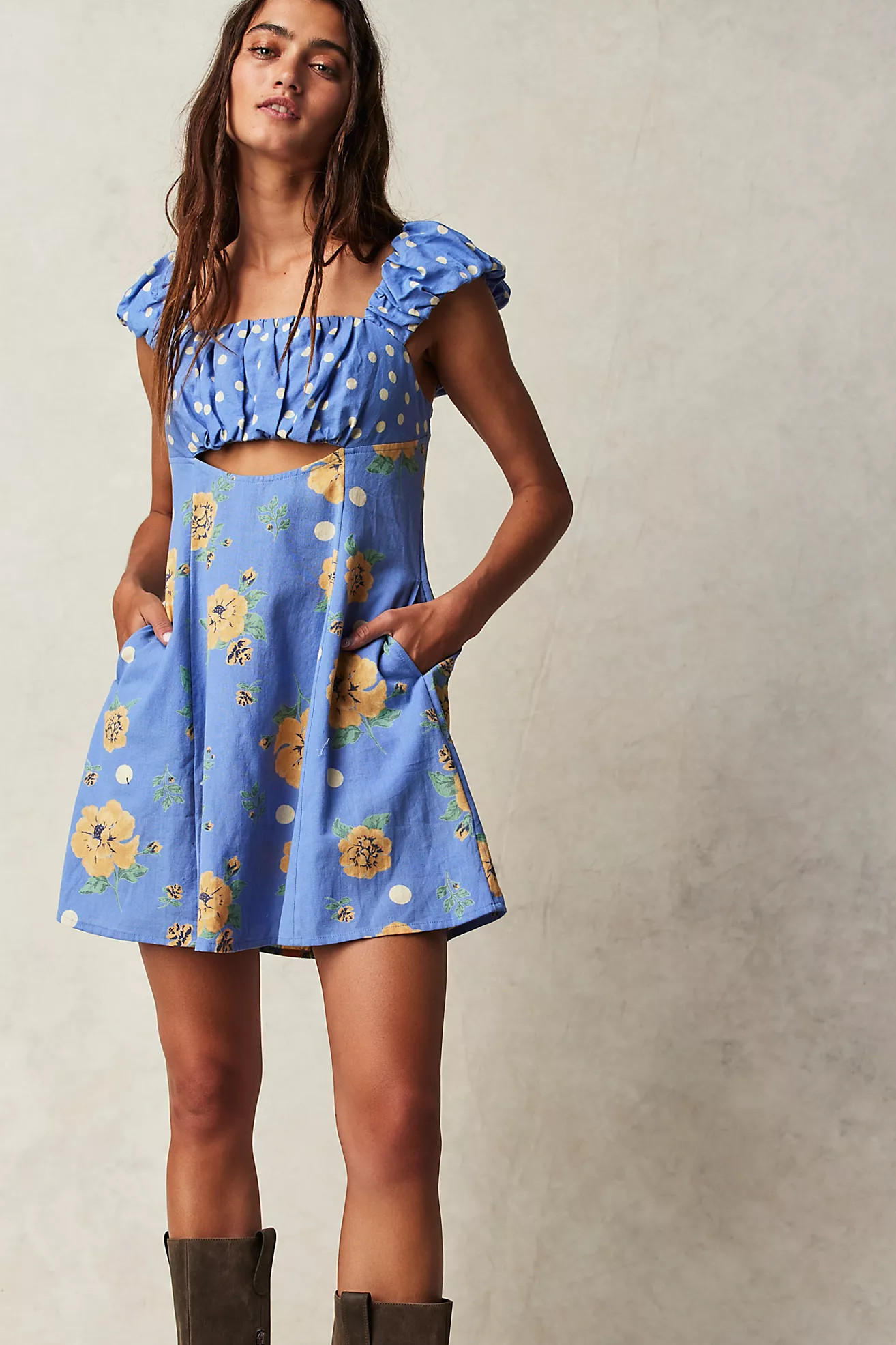 Printed Bom Bom Mini Dress | Free People (Global - UK&FR Excluded)