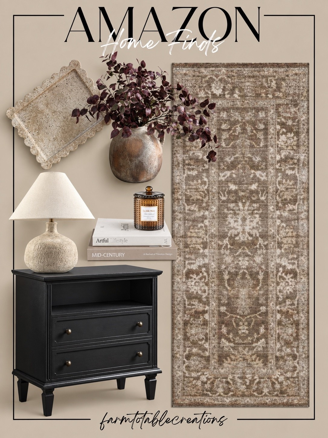 Amazon Bedroom Finds: Layered Neutral Styling

Follow @farmtotablecreations on Instagram for more home styling inspiration!

Transform your bedroom with timeless, neutral pieces from Amazon. From cozy textures to elevated decor, these finds add warmth and character to your space without overwhelming it. Each piece works beautifully together for a cohesive, collected look you’ll love for seasons to come.

#bedroomdecor #amazonhome #nightstand #tablelamp #homestyling #cozyhome #bedroomrefresh #homedecor #neutraldecor #decorfinds #amazonfinds #rug #traydecor #vase #candleholder

#LTKSaleAlert #LTKSeasonal #LTKHome