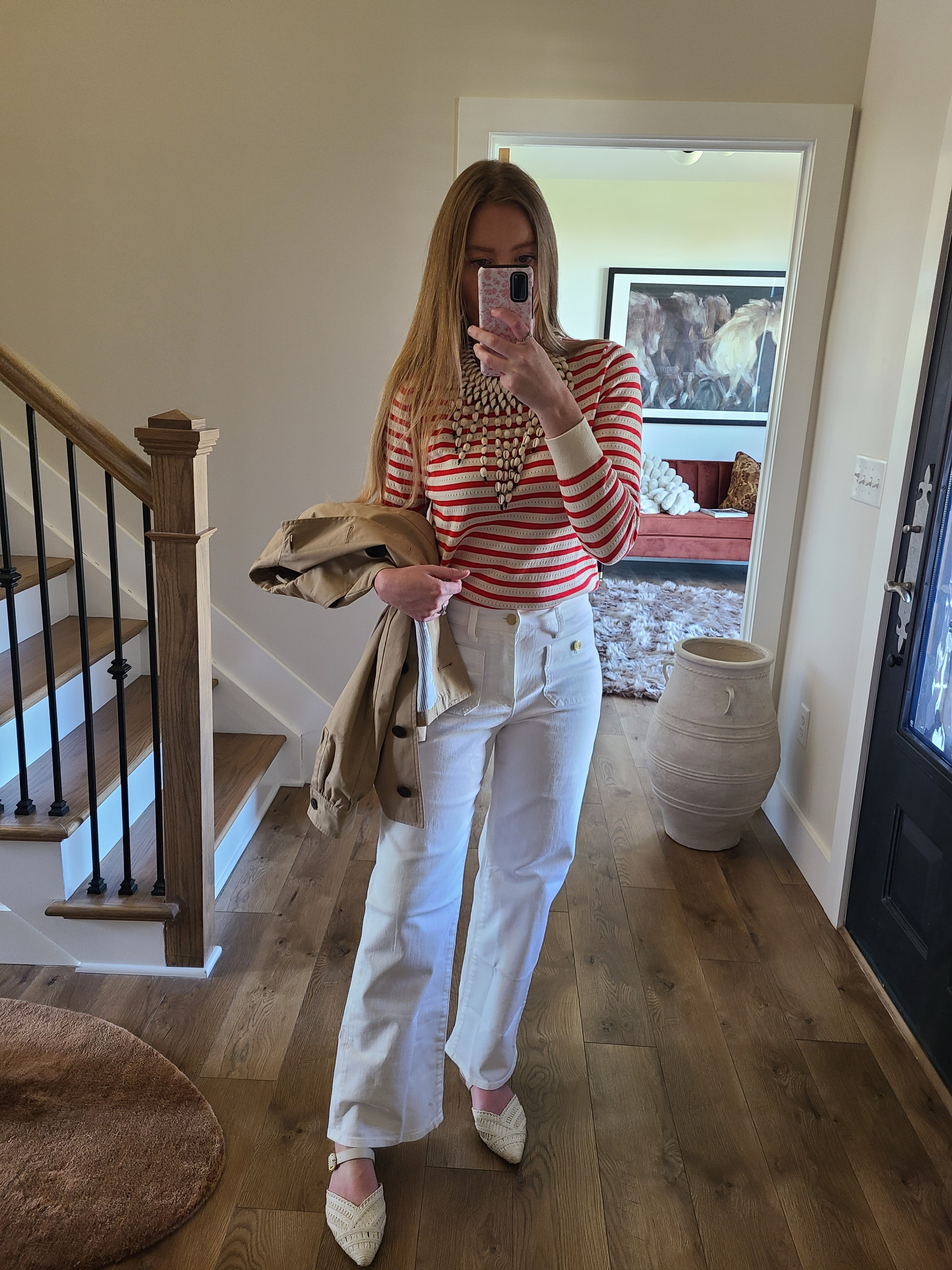 Spring outfit J Crew Perfect white denim

#LTKootd #LTKgrwm #LTKmomlife