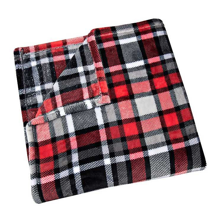 Winter Plaid Plush Throw | Kirkland's Home