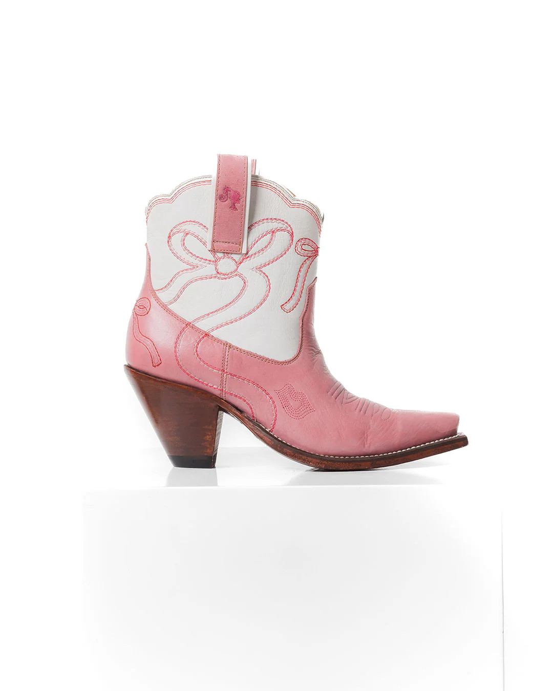 Barbie™ Glam Bootie - Pink/White | Women's Tall Cowboy Boots | Besita Boots | Besita Boots