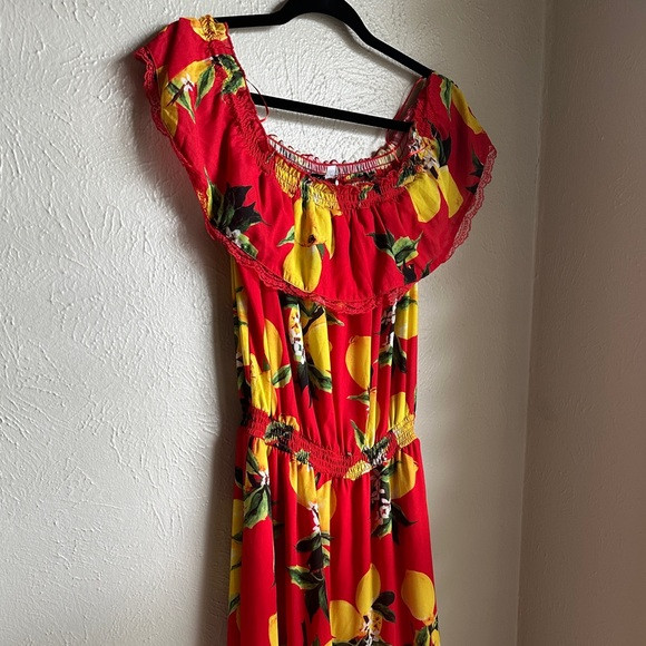 Lemon Print Maxi dress | Alexia Admor | XS | Poshmark