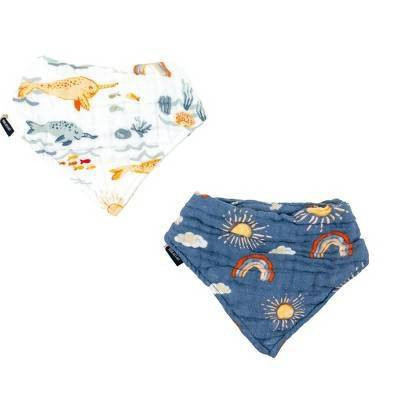 Bebe au Lait 2pk Muslin Bandana Bib Set | Target