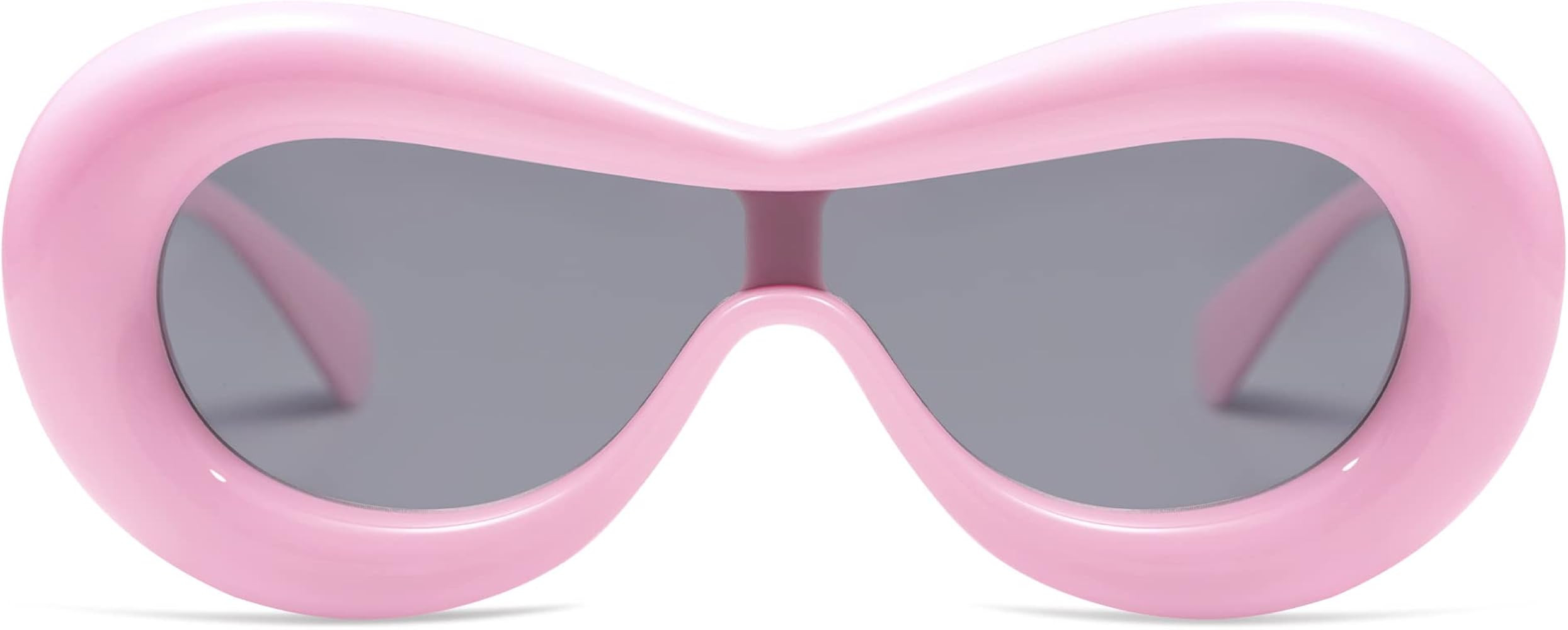 VANLINKER Oversized Thick Sunglasses Oval Y2K Glasses Inflated Frame Eyewear Shield Sun Glasses A... | Amazon (US)