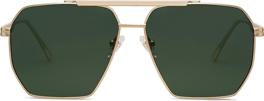 SOJOS Retro Oversized Square Polarized Sunglasses for Women Men Vintage Shades UV400 Classic Large M | Amazon (US)