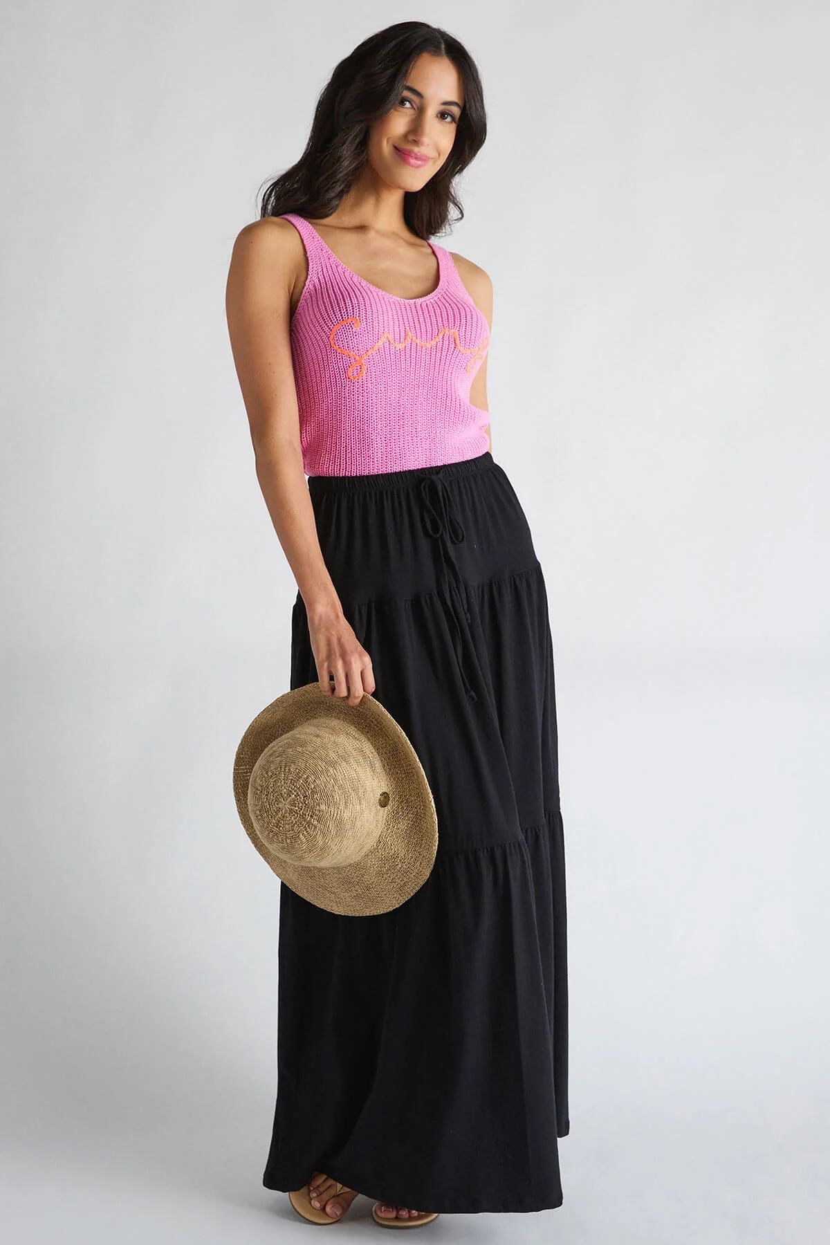 RD Style Tiered Maxi Skirt | Social Threads