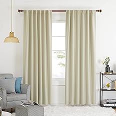 Deconovo Solid Thermal Insulated Window Blackout Curtains, Rod Pocket and Back Tab Curtains - Win... | Amazon (US)