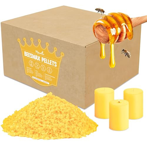 VIPwax Yellow Beeswax Pellets 5LB, Natural Organic Beeswax, Beeswax for Candle Making, Body, Skin Care DIY, Lip Balm and Soap Making Supplies (2265g) | Amazon (US)