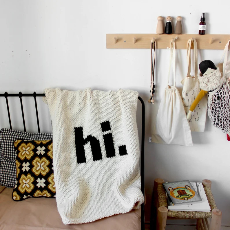 THE HI Baby Blanket | Etsy | Etsy (US)