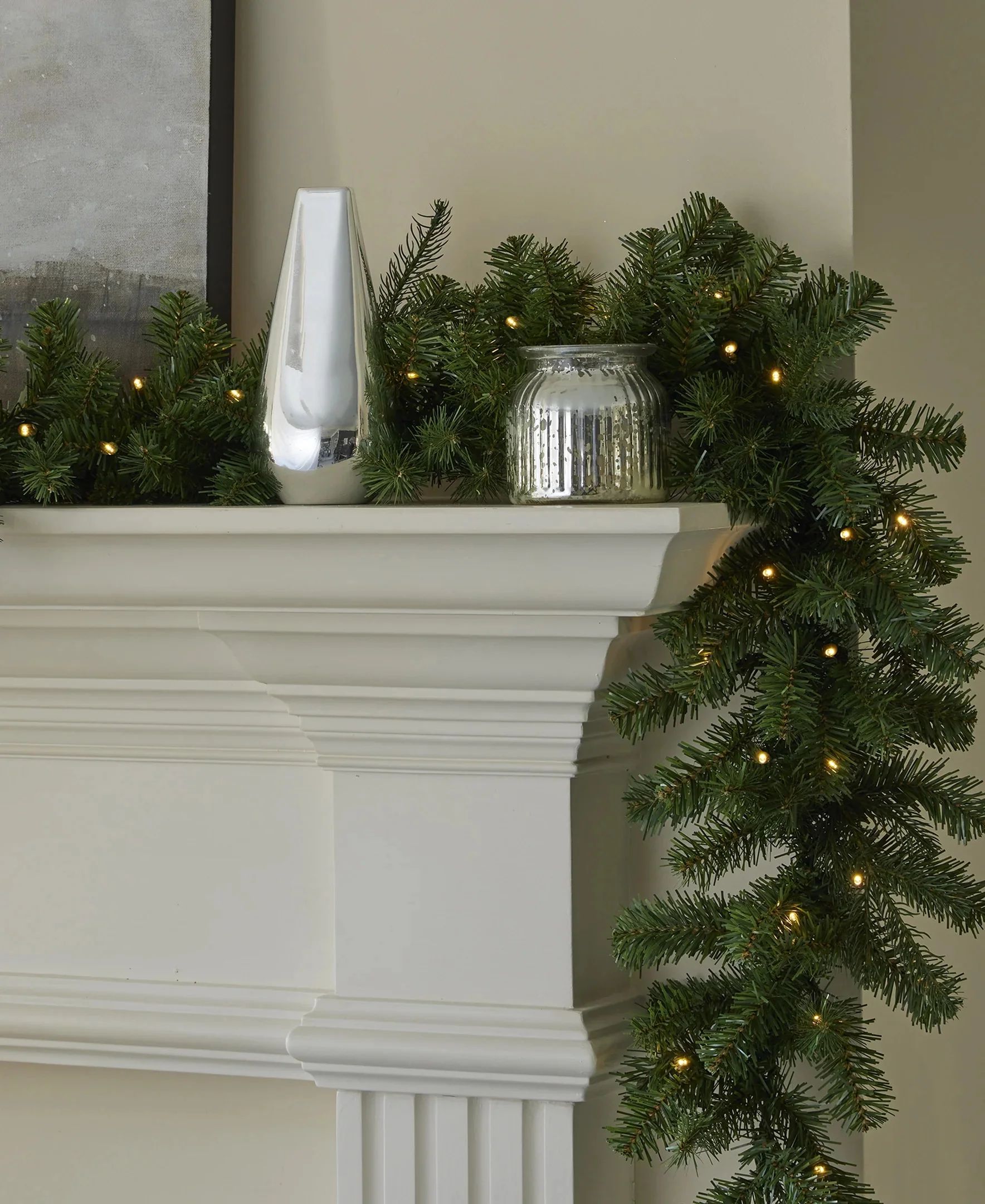 Valley Pine 6ft Garland Pre-Lit with 30 Warm White LED Lights - by Seasonal LLC | Walmart (US)