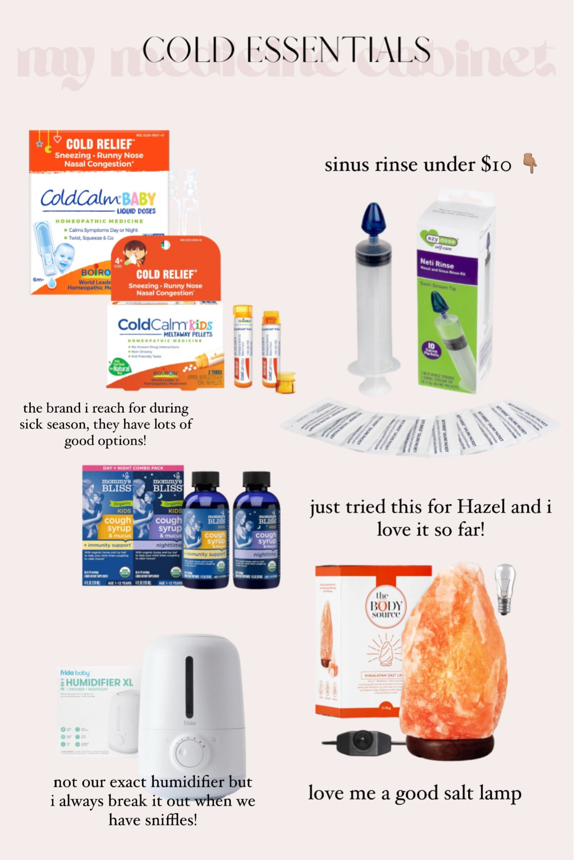 My cold remedy go-tos with littles 🤧 