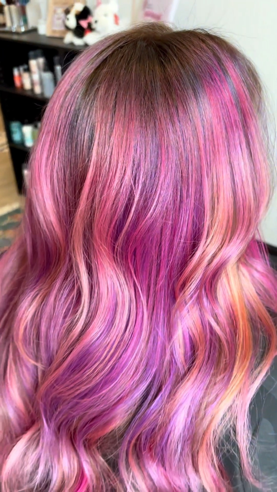 I don’t have a magic wand but I do have some amazing tools 😏✨😆 This client loves to play with vivid colors & SO DO I! 😆🥰 Absolutely obsessed with this blend‼️🩷💜🧡 

#LTKSaleAlert #LTKdayinmylife #LTKBeauty