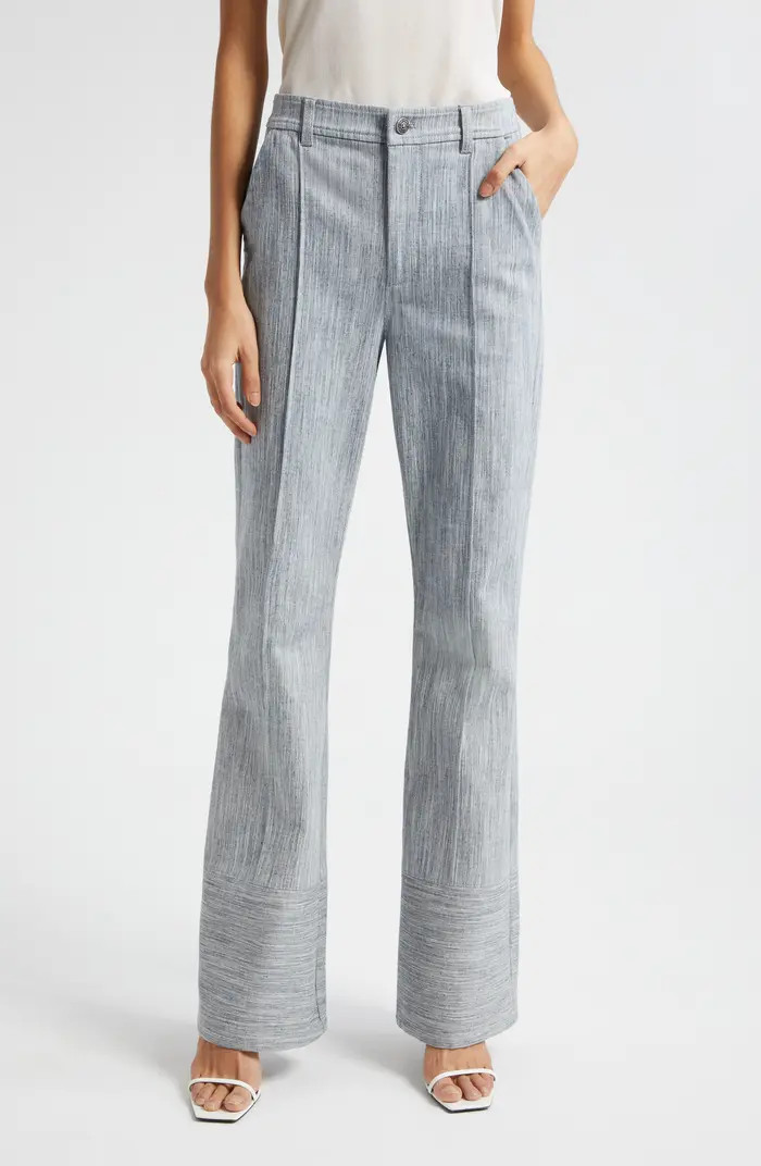 Evelyn Pintuck Pleat Stretch Cotton Blend Pants | Nordstrom