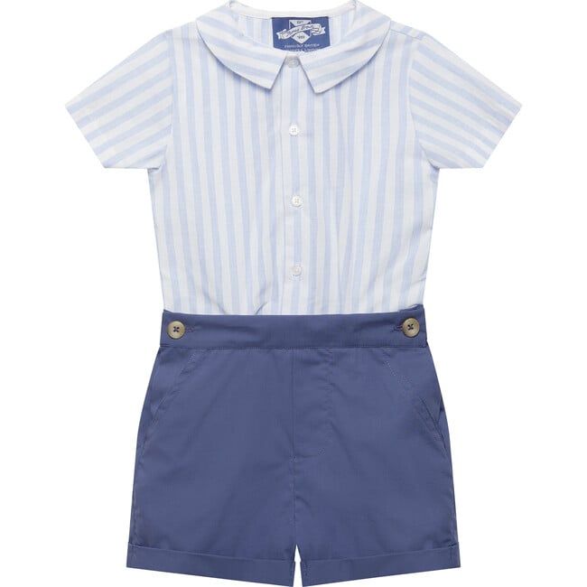 Little Rupert Set, Pale Blue Stripe | Maisonette