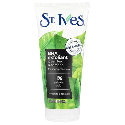 St. Ives, BHA Exfoliant, Green Tea & Bamboo, For Acne-Prone Skin, 6 oz (170 g) | iHerb
