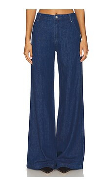 Amanda Uprichard Thalia Pants in True Blue Wash from Revolve.com | Revolve Clothing (Global)
