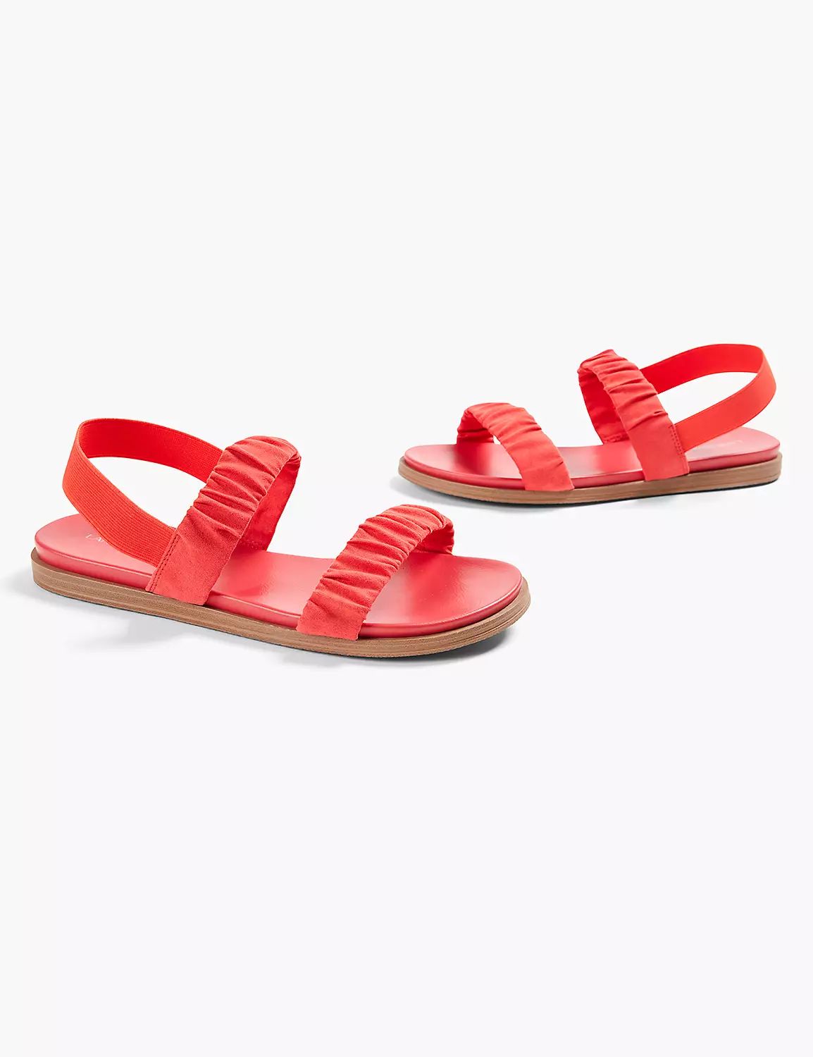 Dream Cloud Ruched Slip-On Sandal | LaneBryant | Lane Bryant (US)