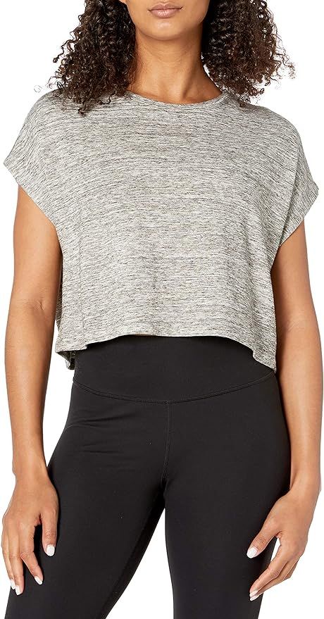 Amazon Brand - Core 10 Women's Soft French Terry Cropped Sleeveless Yoga Sweatshirt | Amazon (US)