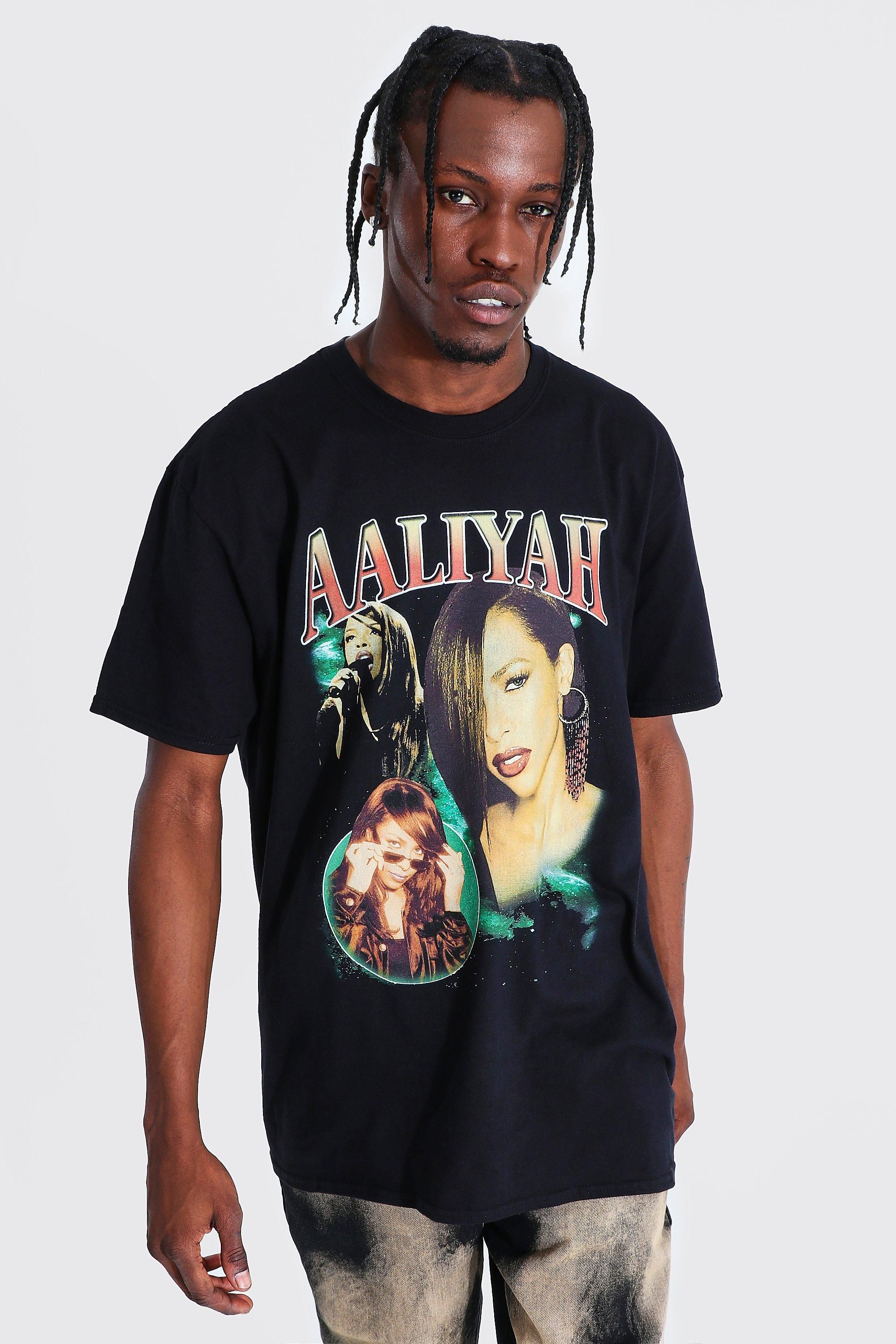 Oversized Aaliyah Homage License T-shirt | boohooMAN (US & CA)