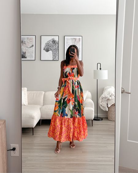 Colorful printed maxi dress for summer 🧡 

#LTKstyletip #LTKSeasonal #LTKwedding