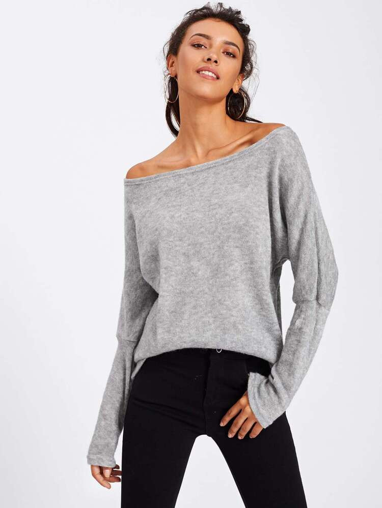 Batwing Sleeve Sweater | SHEIN
