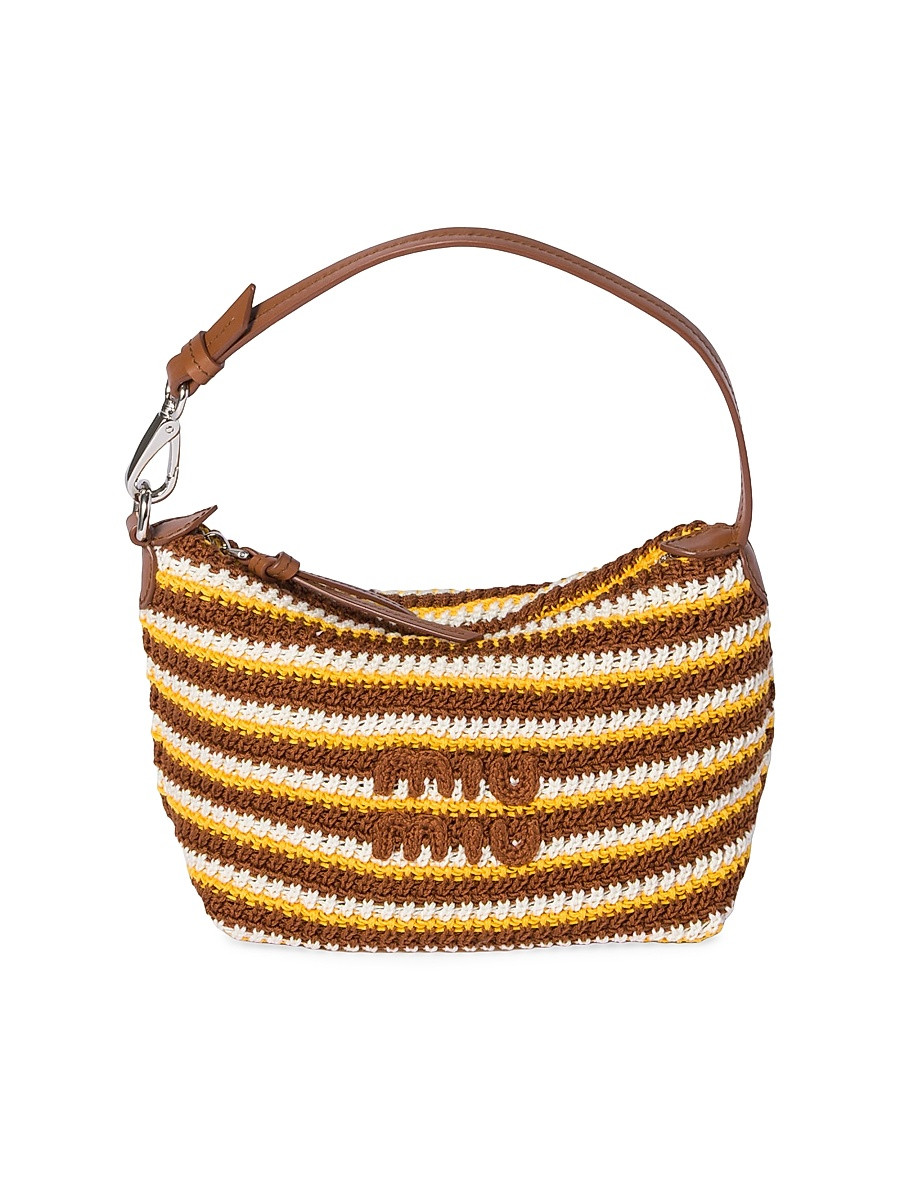 Women's Crochet Pouch - Brown Yellow | Saks Fifth Avenue