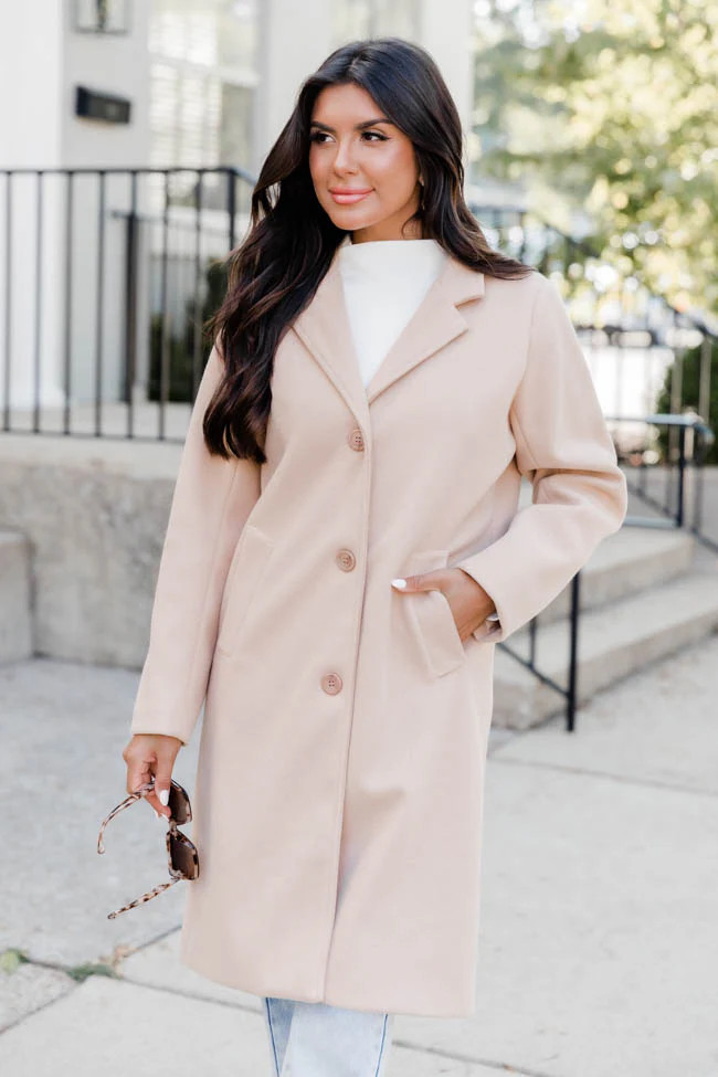 Cozy Love Camel Coat | Pink Lily