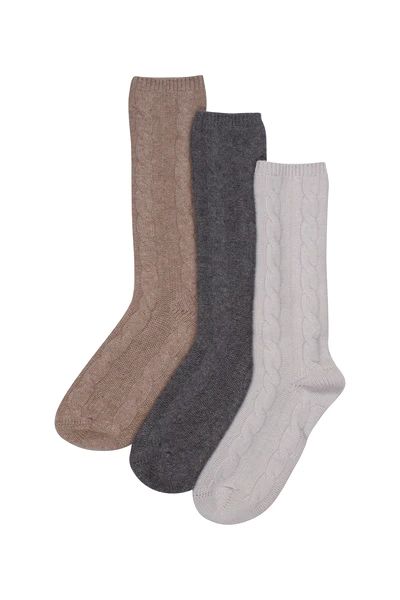 CABLE CASHMERE SOCKS | NAKED CASHMERE