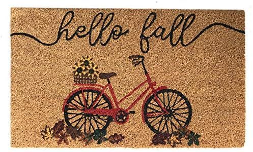 Elrene Home Fashions Farmhouse Living Hello Fall Bike with Autumn Leaves Coir Doormat for Entrywa... | Amazon (US)